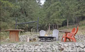 Highland & Co. Acres Shipping Container Home - Cozy Fire Pit Area for Evening Gatherings